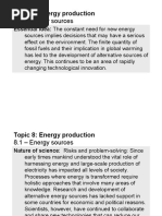 Topic 8.1 - Energy Sources