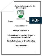 Unidad 4 "Contratos Mercantiles Títulos y Operaciones de Crédito"