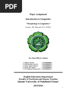 Paper Assignment of Morphology To Linguistic