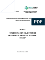 Implementacion de Sistema de Informacion Ambiental Regional Cusco