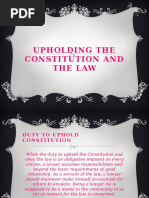 Upholding The Constitution and The Law-Ethics