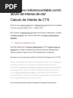 Calculo de Interés de CTS