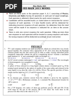 Iit Jee Model Paper 5