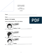 Ujian 1 - Bahasa Inggeris Tahun 1