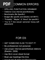 Most Common Errors
