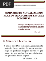 Actualizacion Instructores Escuela Dominical