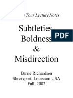 Barrie Richardson - Subtleties, Boldness & Misdirection