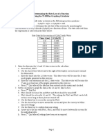 Determining The Rate Law of A Reaction Using The TI-83Plus Graphing Calculator