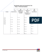 2012 Key To Correction Filipino Silent 2-6 Pre-Post Test