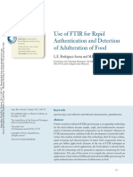 Use of FTIR For Rapid Authentication and Detection of Adulteration of Food