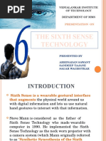 The Sixth Sense Technology: Vidyalankar Institute of Technology Department of Mms