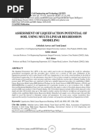 Assessment of Liquefaction Potential of Soil Using Multi-Linear Regression Modeling