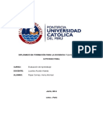 Matriz de Evaluación Del Curso de Seguridad y Salud Ocupacional en El Trabajo.