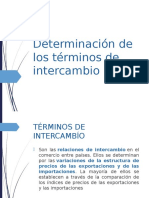 Determincion de Los Terminos de Intercambio