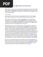 Use of Sulphur Dioxide in Food Preservations