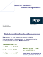 Introduction To Relativistic Mechanics and The Concept of Mass