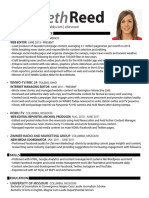 Elizabeth Reed Digital Journalist Resume