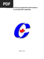 Leadership Rules: Conservative Party of Canada