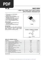 High Voltage Fast-Switching NPN Power Transistor: Applications