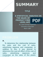 Statistics Powerpoint Presentation - Regression