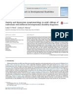 2016 O Neill Anxiety and Depression Symptomatology in Adult Siblings of Individuals With Different Developmental Disability Diagnoses