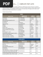 Complete Testing List