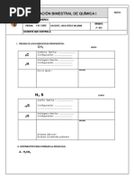 Evaluación Bimestral de Química I...