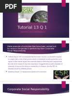 Tutorial 13 Q 1: Corporate Social Responsibility
