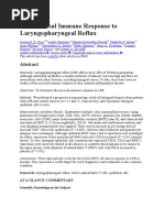 The Mucosal Immune Response To Laryngopharyngeal Reflux: at A Glance Commentary