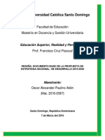 Reseña Estratégia Nacional de Desarrollo República Dominicana 2010-2030.