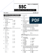 2013 Paper SSC CGL