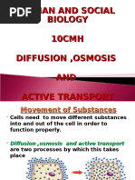 Diffusion Osmosis and Active Transport