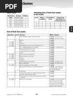 Mark Schemes: Quick Quiz Matching End of Unit Test Marks To NC Levels