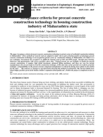 Acceptance Criteria For Precast Concrete Construction Technology in Housing Construction Industry of Maharashtra State