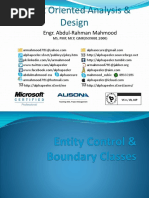 Entity Control & Boundary Classes