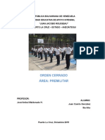 Informe de Premilitar - Orden Cerrado