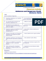 Activity Hazardous Substances - Sentence Match