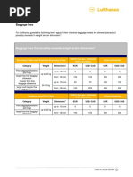 Baggage Fees: Baggage Fees That Possibly Exceeds Weight And/or Dimension