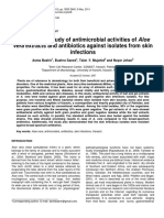 Comparative Study of Antimicrobial Activities of Aloe Extracts and Antibiotics Against Isolates From Skin Infections