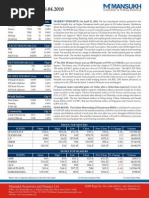 A Report On Stock Market Trading by Mansukh Investment and Trading Solutions 26/4/2010