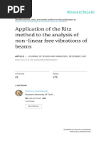 Application of The Ritz Method To The Analysis of Non-Linear Free Vibrations of Beams