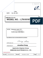 MODEL NO.: LTN101NT07-8: TO Date: IT Solution: Oct. 26, 2011