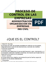 El Proceso de Control en Las Empresas