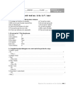 Fiche034 Avoir Mal Au À La À L' Aux