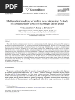 Mathematical Modeling of Molten Metal Dispensing: A Study of A Pneumatically Actuated Diaphragm-Driven Pump