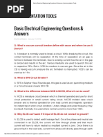 Basic Electrical Engineering Questions & Answers