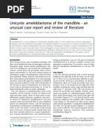 Unicystic Ameloblastoma of The Mandible - An Unusual Case Report and Review of Literature