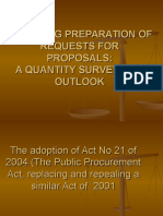 Managing Preparation of Requests For Proposals