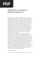 El Metodo en La Historia Regional - Armando Raúl Bazán