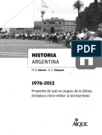 M. E. Alonso - E. C. Vázquez, Historia Argentina 1976-2013. Ed...